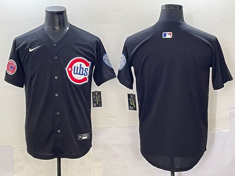 Men 2025 Chicago Cubs Blank Black Fashion Retro Nike MLB Jersey style 2->arizona diamondback->MLB Jersey